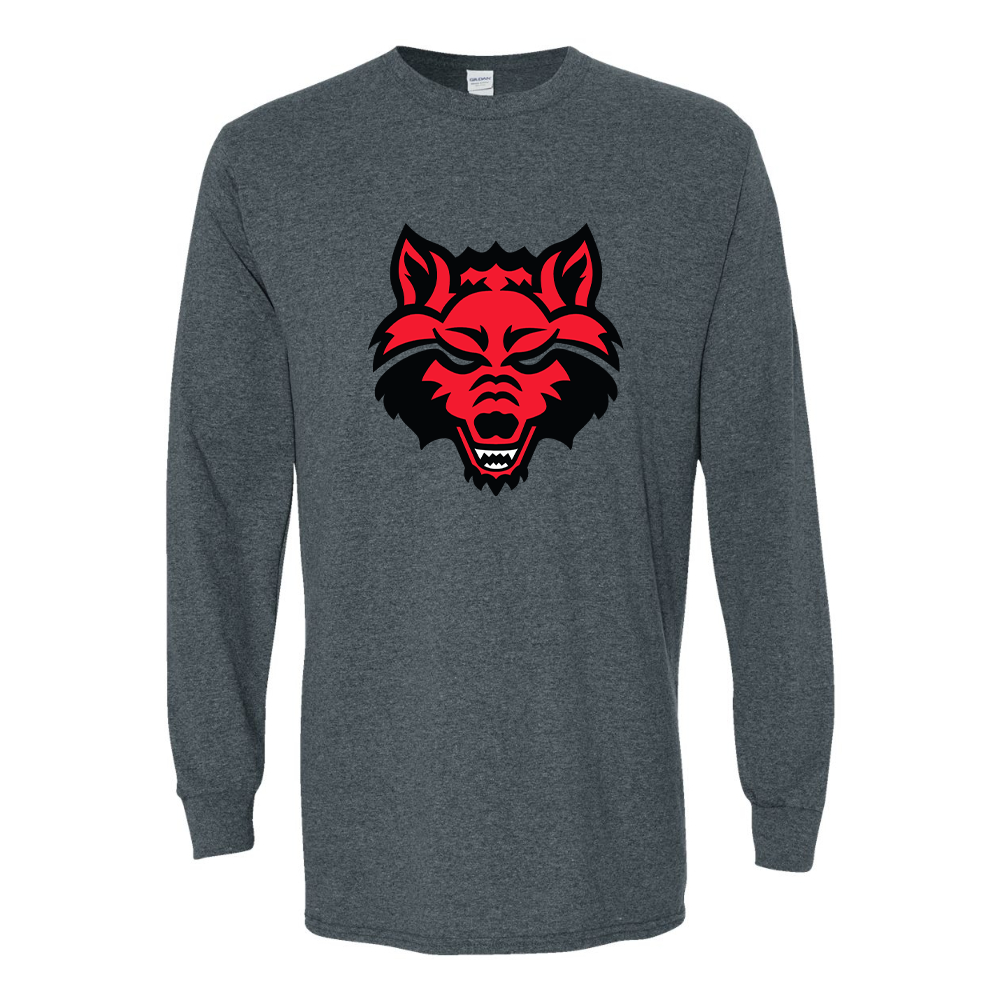 Men's  Arkansas State Red Wolves Gildan Heavy Cotton Long Sleeve T-Shirt