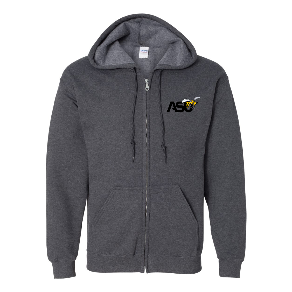 Men's Alabama State Hornets Gildan  Heavy Blend Full Zip Hooded Sweatshirt