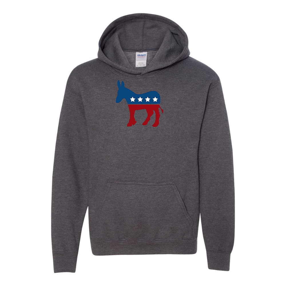 Youth Democrat Election Symbol Gildan Heavy Blend  Hooded Sweatshirt