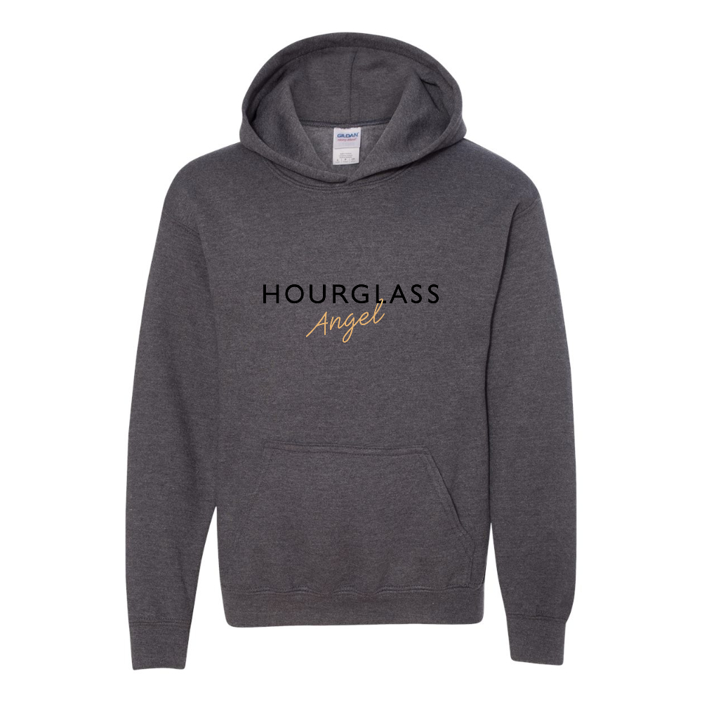 Youth Hourglass Angel Gildan Heavy Blend  Hooded Sweatshirt