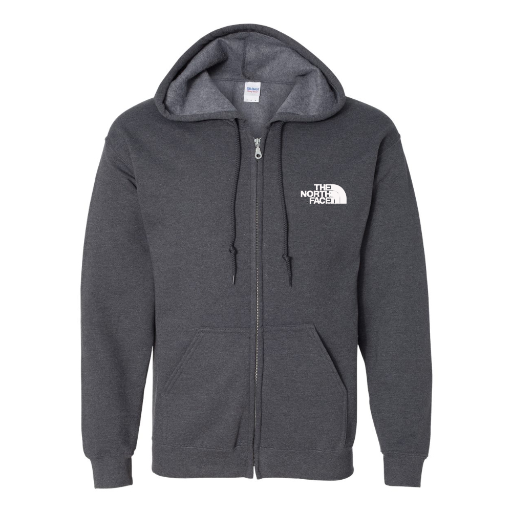 Men's  The North Face Black  Gildan  Heavy Blend Full Zip Hooded Sweatshirt