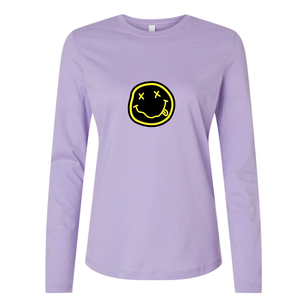 BELLA CANVAS Nirvana Yellow and Black Face Jersey Long Sleeve Tee