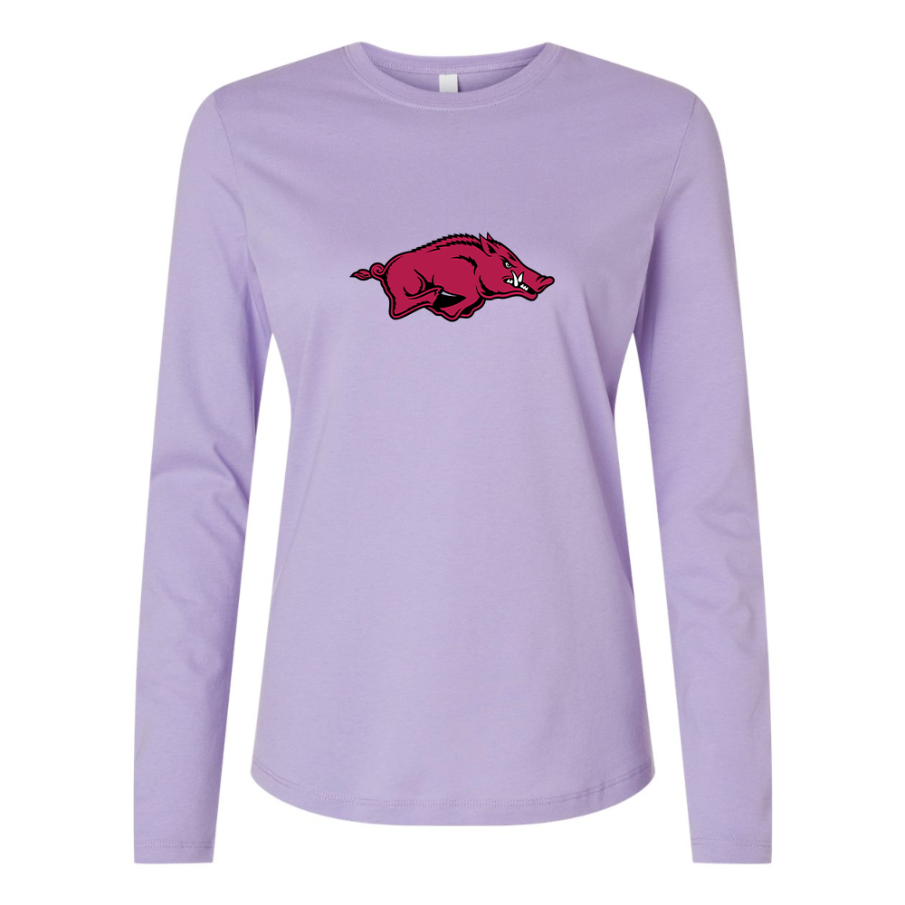 BELLA CANVAS Women’s Arkansas Razorbacks Jersey Long Sleeve Tee