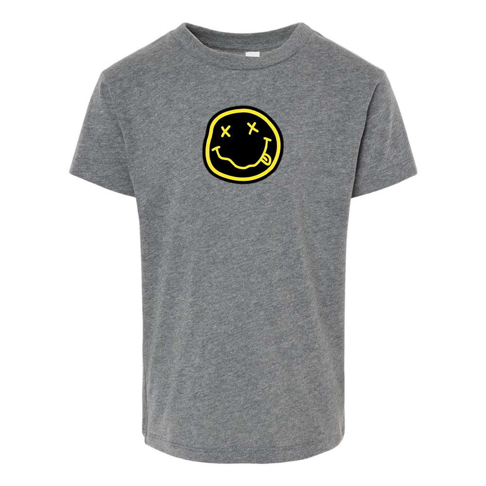 Nirvana Yellow and Black Face BELLA  CANVAS Toddler Jersey Tee