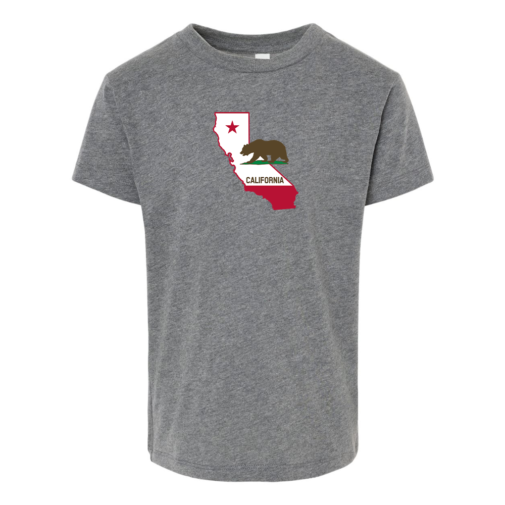 California Bear Map BELLA  CANVAS Toddler Jersey Tee
