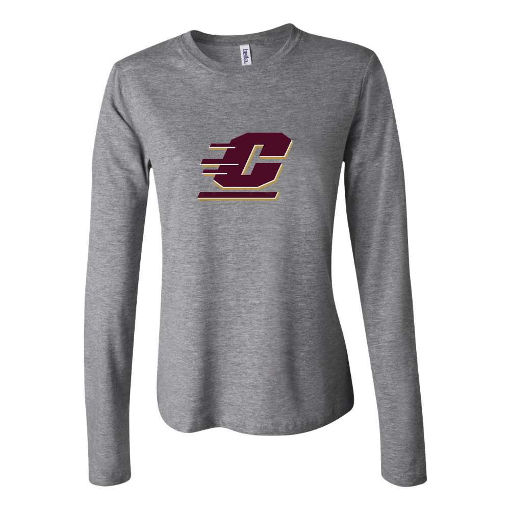 BELLA CANVAS Central Michigan Chippewas Jersey Long Sleeve Tee
