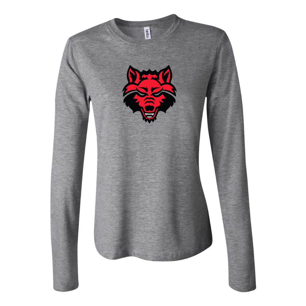 BELLA CANVAS Women’s Arkansas State Red Wolves Jersey Long Sleeve Tee