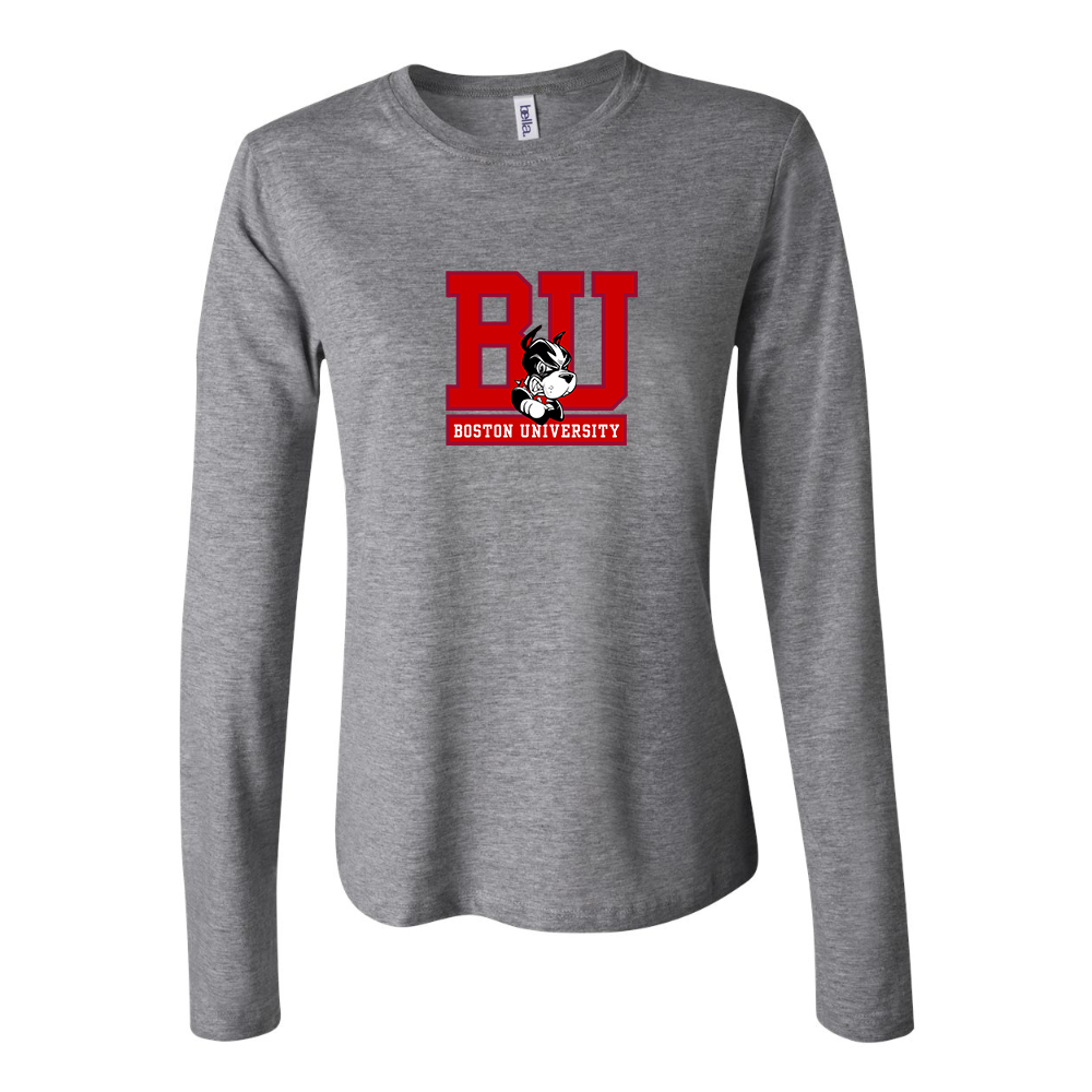 BELLA CANVAS Boston University Terriers Jersey Long Sleeve Tee