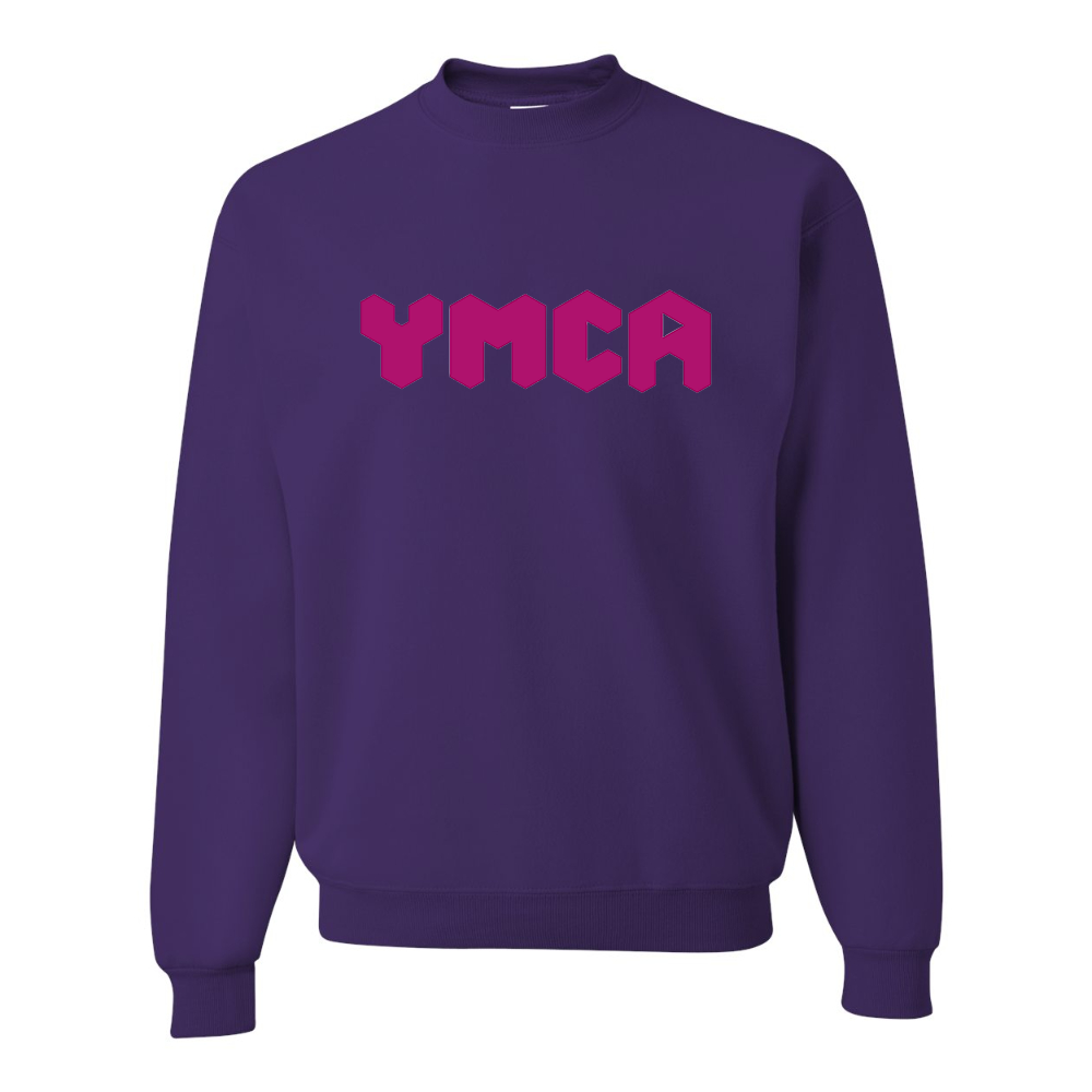 Men's  YMCA Mauve JERZEES NuBlend Crewneck Sweatshirt
