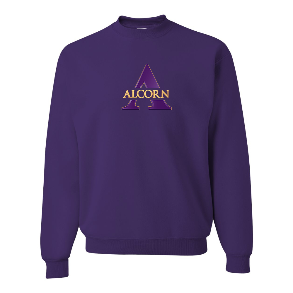Men's Alcorn State Braves JERZEES NuBlend Crewneck Sweatshirt