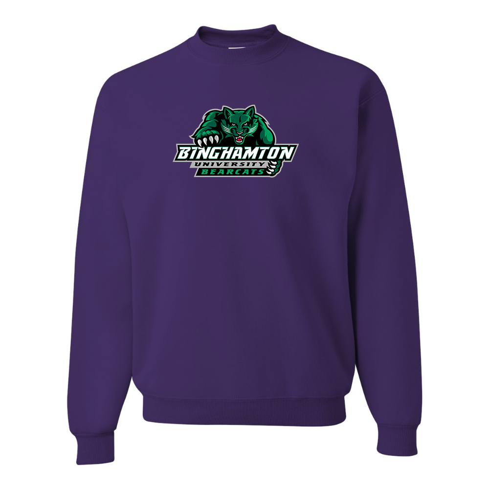 Men's Binghamton Bearcats JERZEES NuBlend Crewneck Sweatshirt