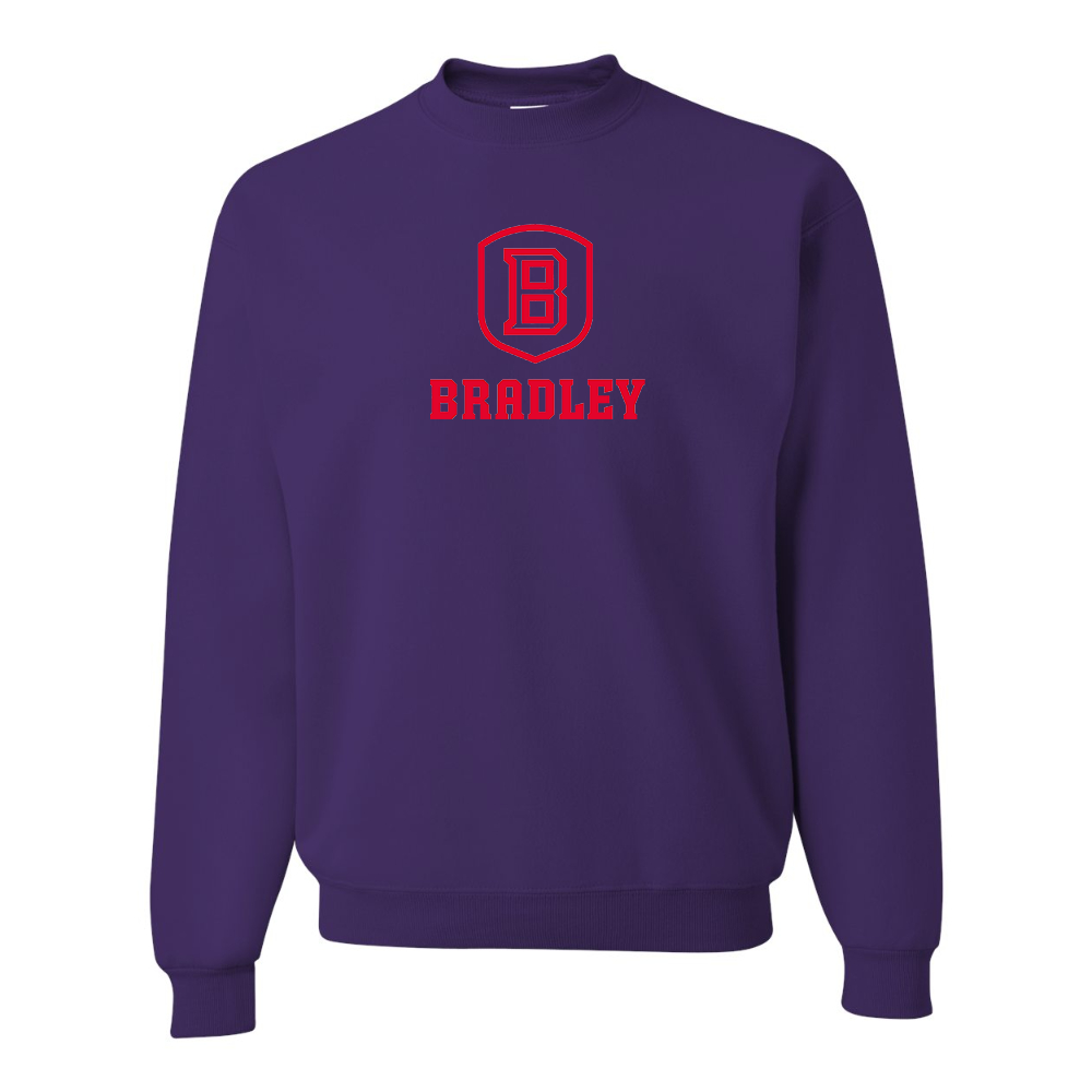 Men's Bradley Braves JERZEES NuBlend Crewneck Sweatshirt