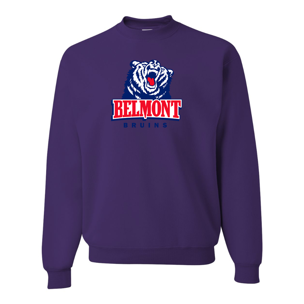 Men's Belmont Bruins JERZEES NuBlend Crewneck Sweatshirt