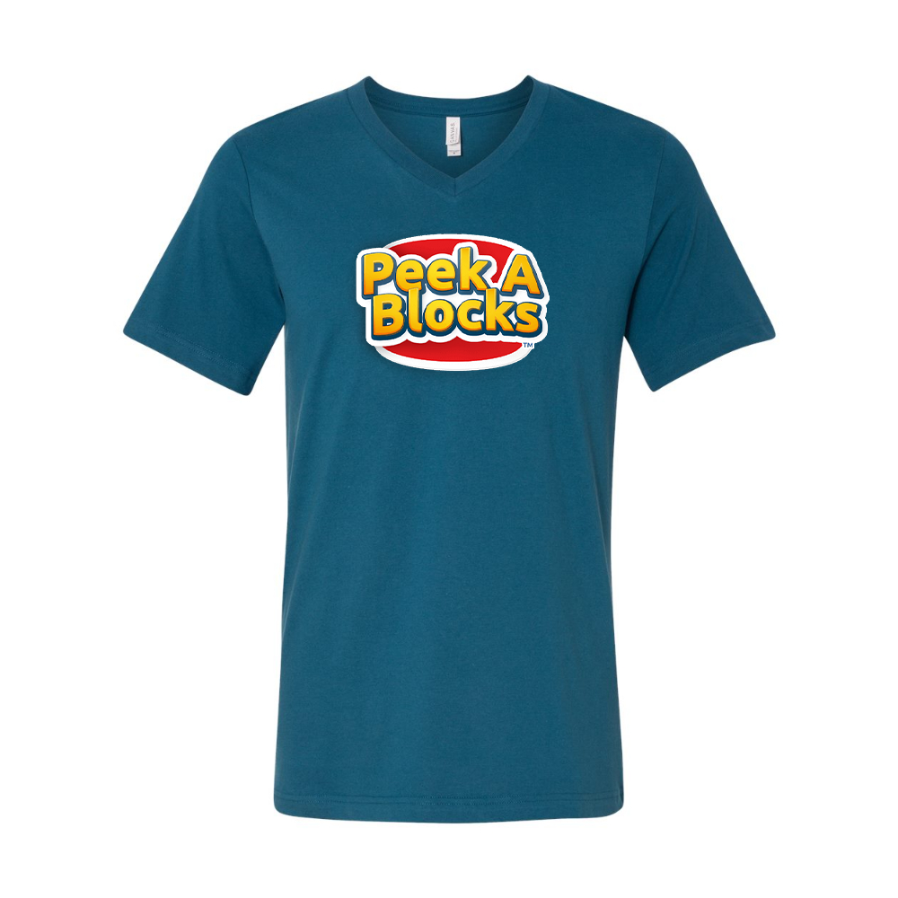 Peek A Blocks BELLA  CANVAS - Jersey V-Neck T-Shirt
