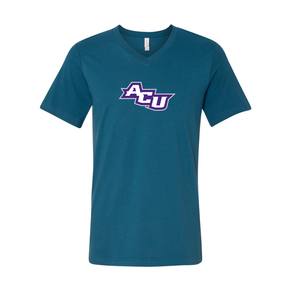 Abilene Christian Wildcats  BELLA  CANVAS - Jersey V-Neck T-Shirt