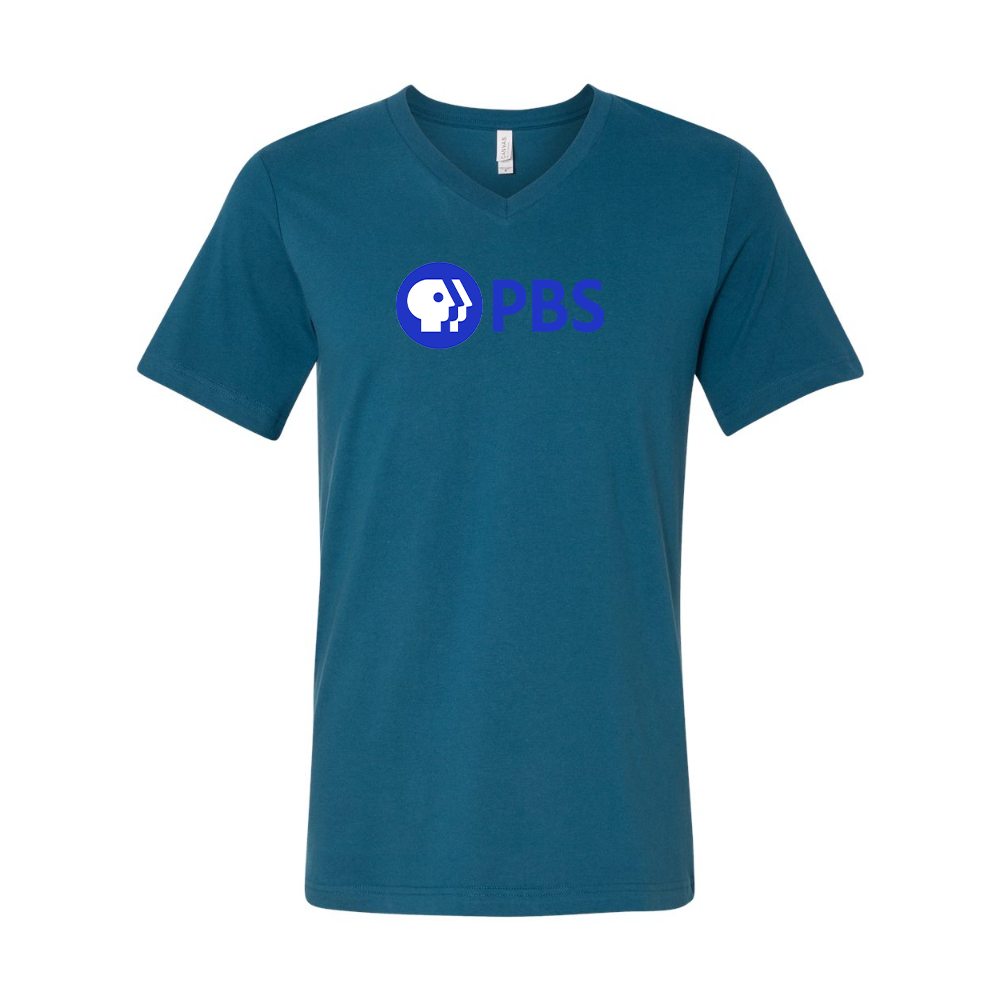 PBS Blue  BELLA  CANVAS - Jersey V-Neck T-Shirt