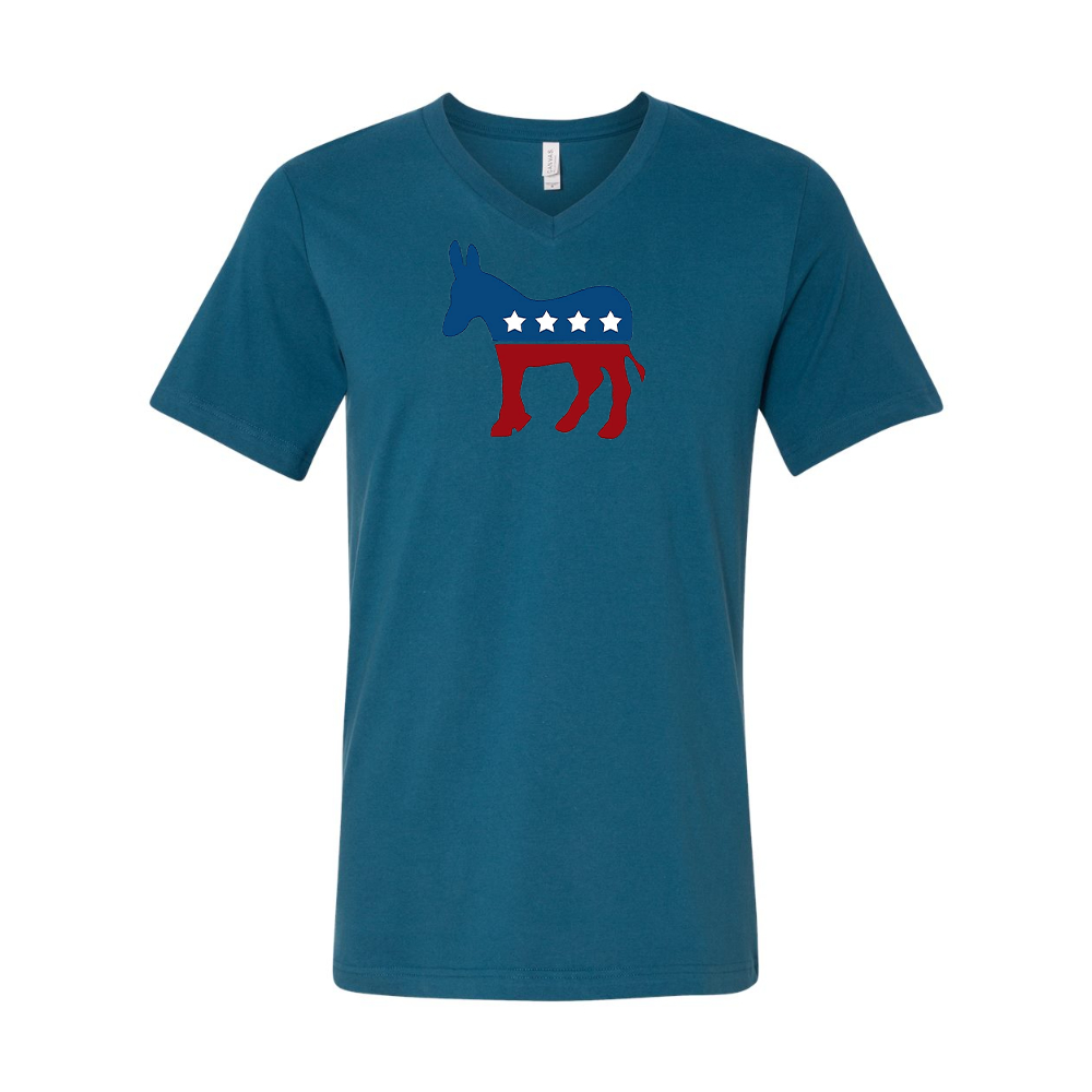 Democrat Election Symbol BELLA  CANVAS - Jersey V-Neck T-Shirt
