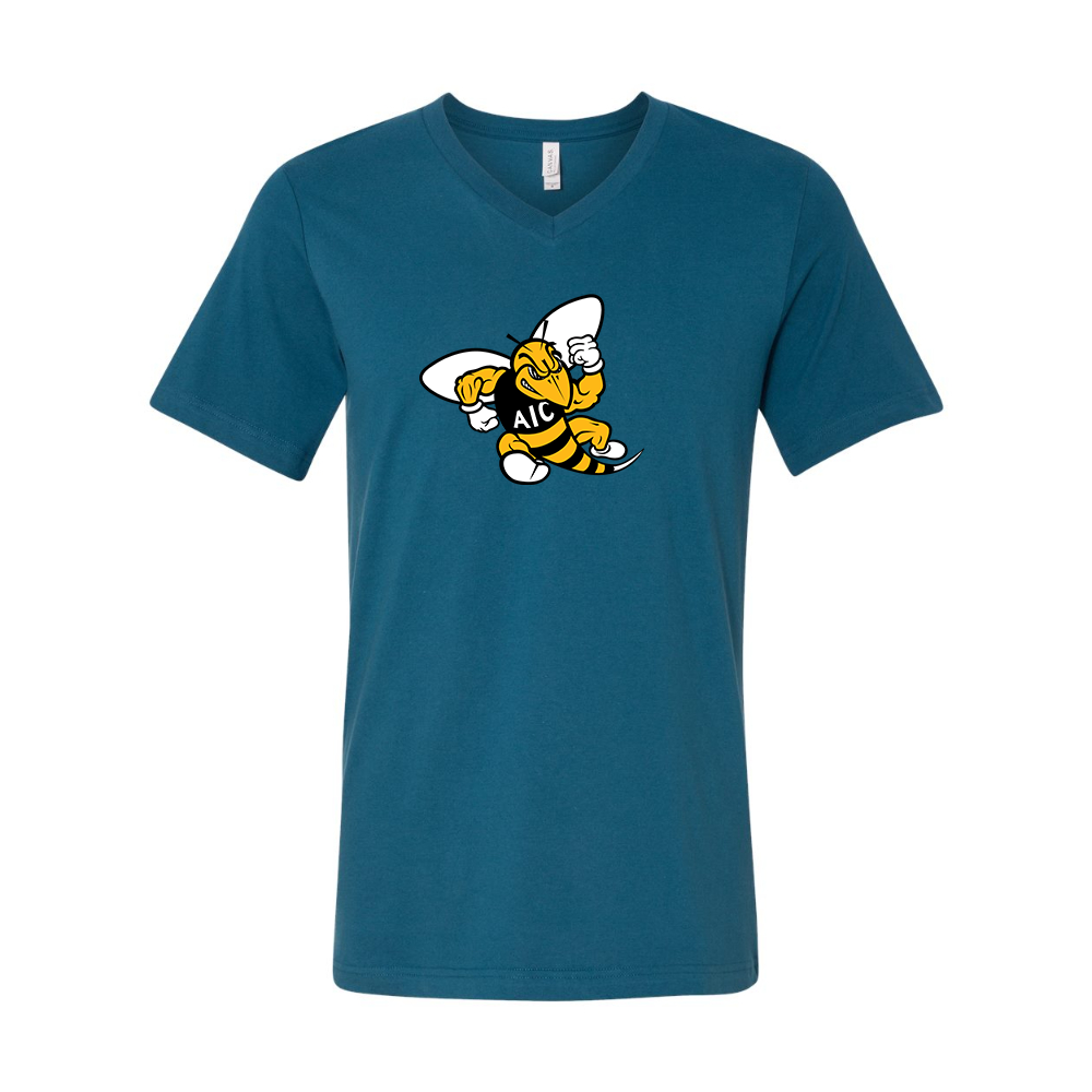 AIC Yellow Jackets BELLA  CANVAS - Jersey V-Neck T-Shirt