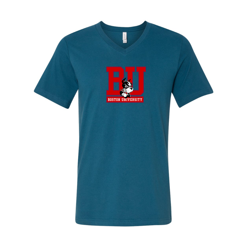 Boston University Terriers BELLA  CANVAS - Jersey V-Neck T-Shirt