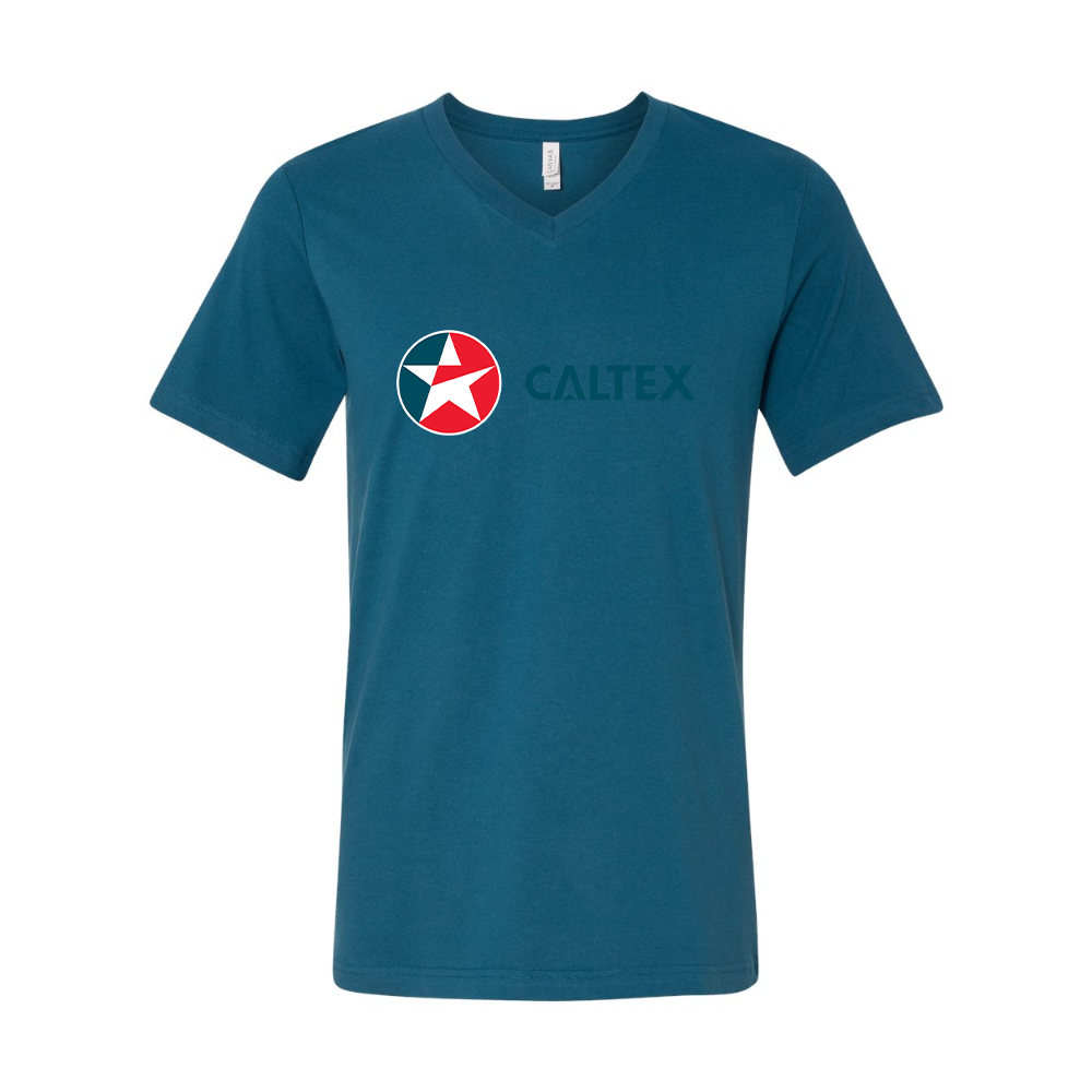Caltex Gas Station BELLA  CANVAS - Jersey V-Neck T-Shirt