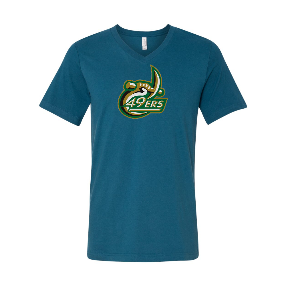 Charlotte 49ers BELLA  CANVAS - Jersey V-Neck T-Shirt
