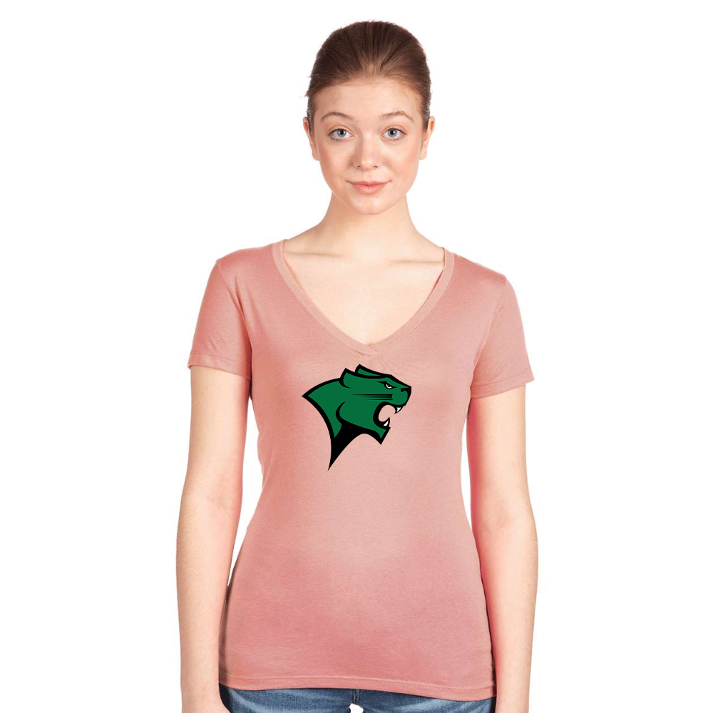 Women's Chicago State Cougars  Next Level V-Neck T-Shirt