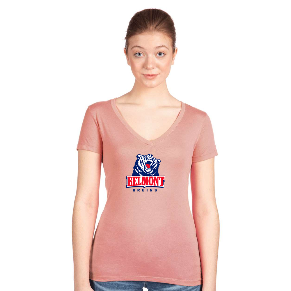 Women's Belmont Bruins  Next Level V-Neck T-Shirt