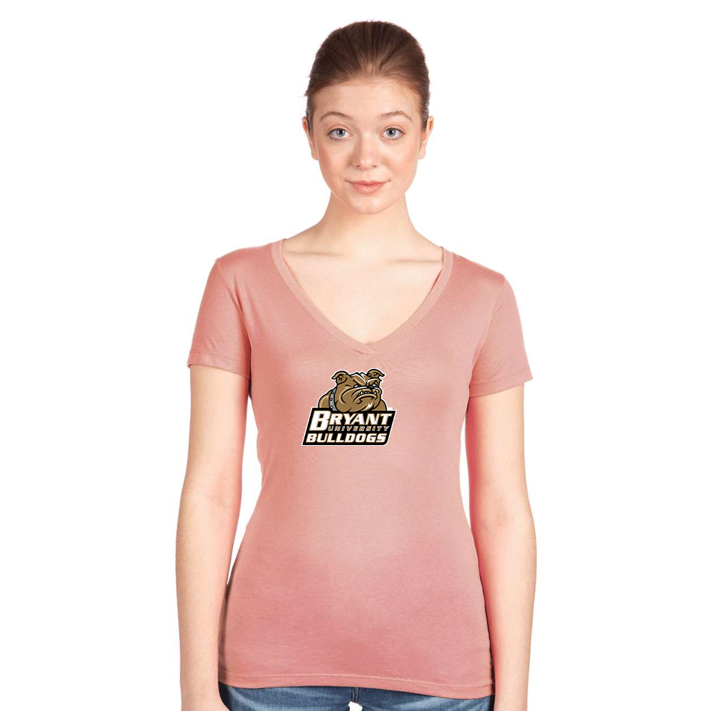 Women's Bryant Bulldogs  Next Level V-Neck T-Shirt