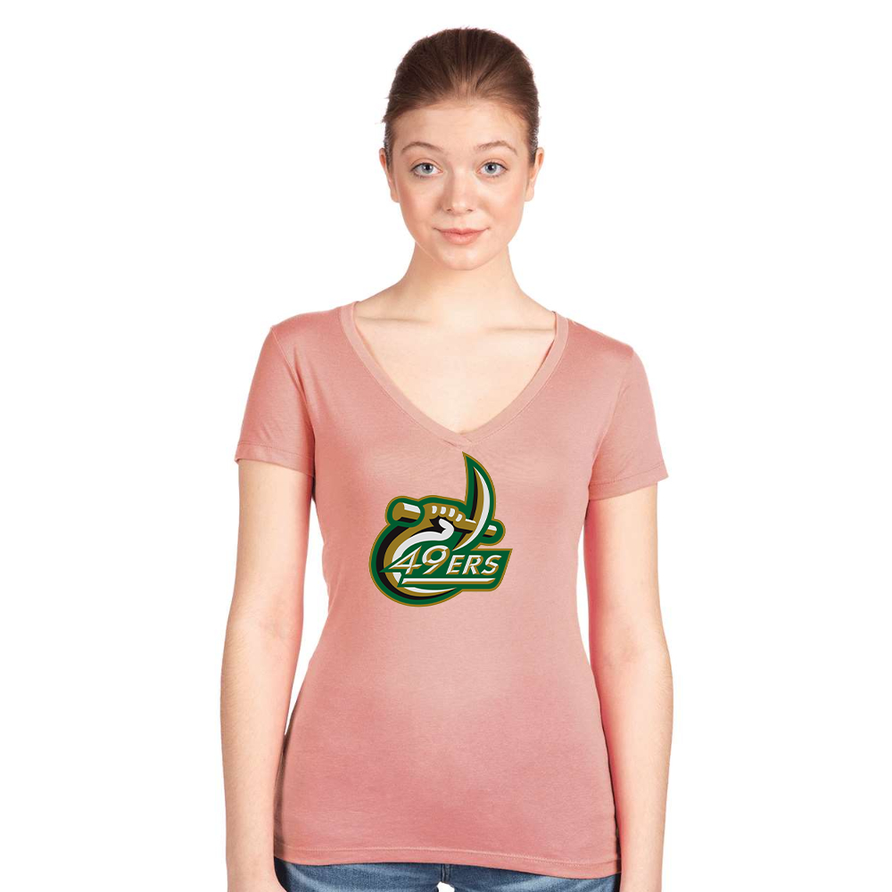 Women's Charlotte 49ers Next Level V-Neck T-Shirt