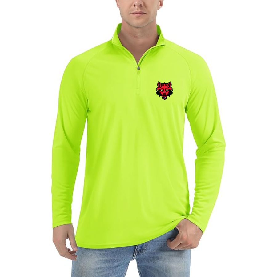 Men's  Arkansas State Red Wolves Lightweight Quarter-Zip Athletic Shirt Long Sleeve Performance Wear
