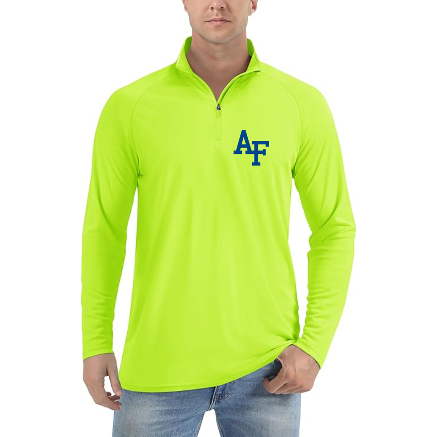 Men's Air Force Falcons  Lightweight Quarter-Zip Athletic Shirt Long Sleeve Performance Wear