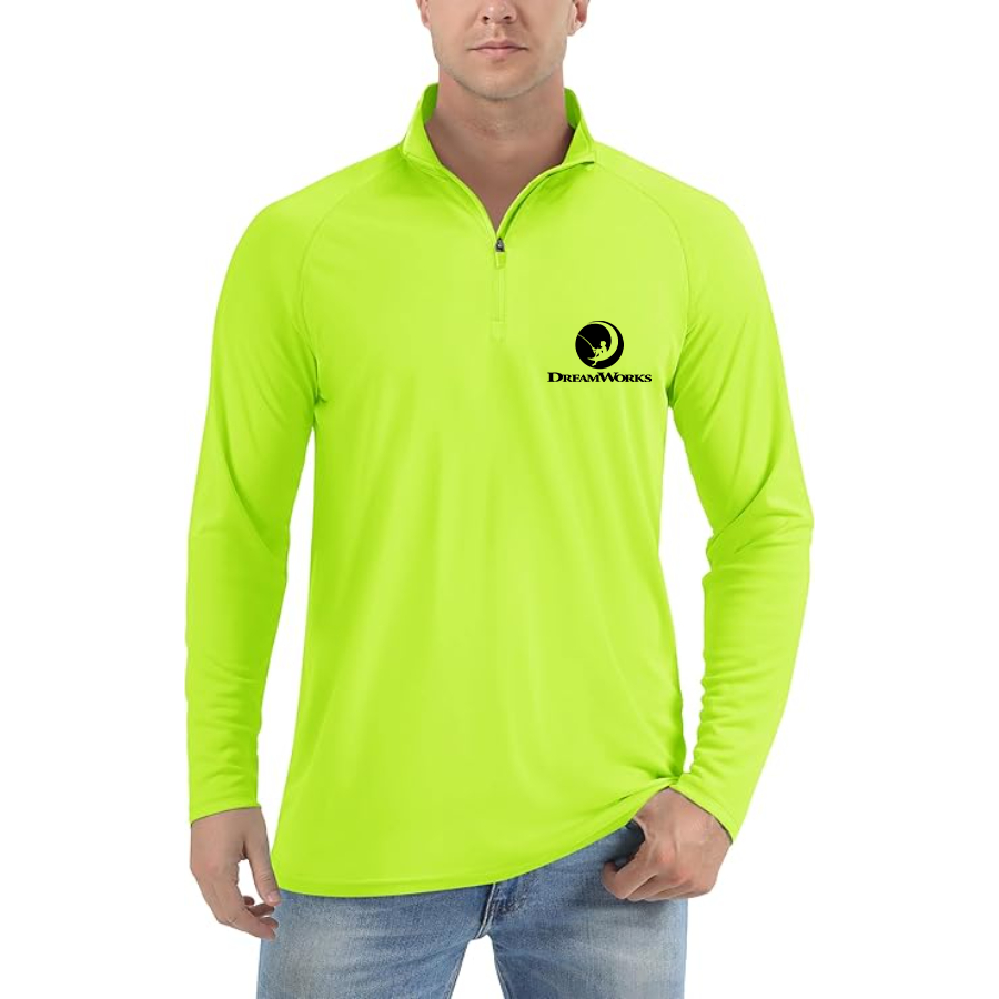 Men's Dreamworks  Lightweight Quarter-Zip Athletic Shirt Long Sleeve Performance Wear