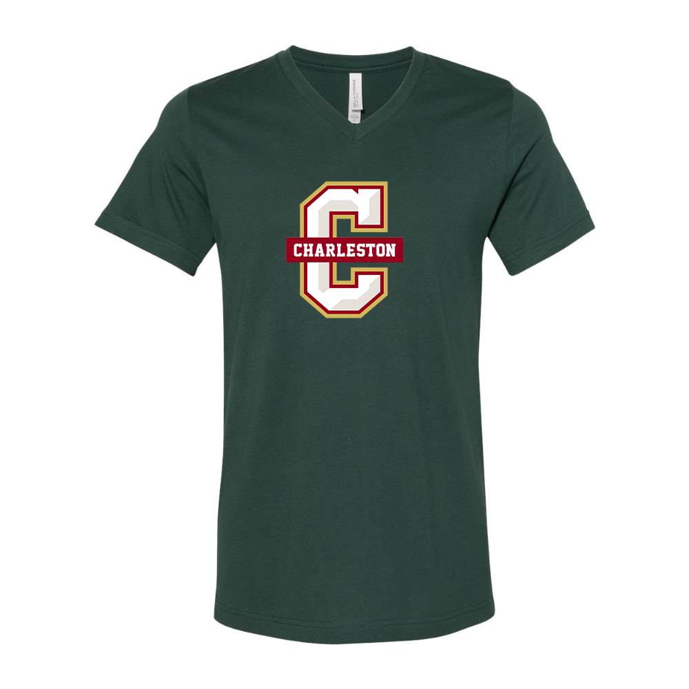 Charleston Cougars BELLA  CANVAS - Jersey V-Neck T-Shirt