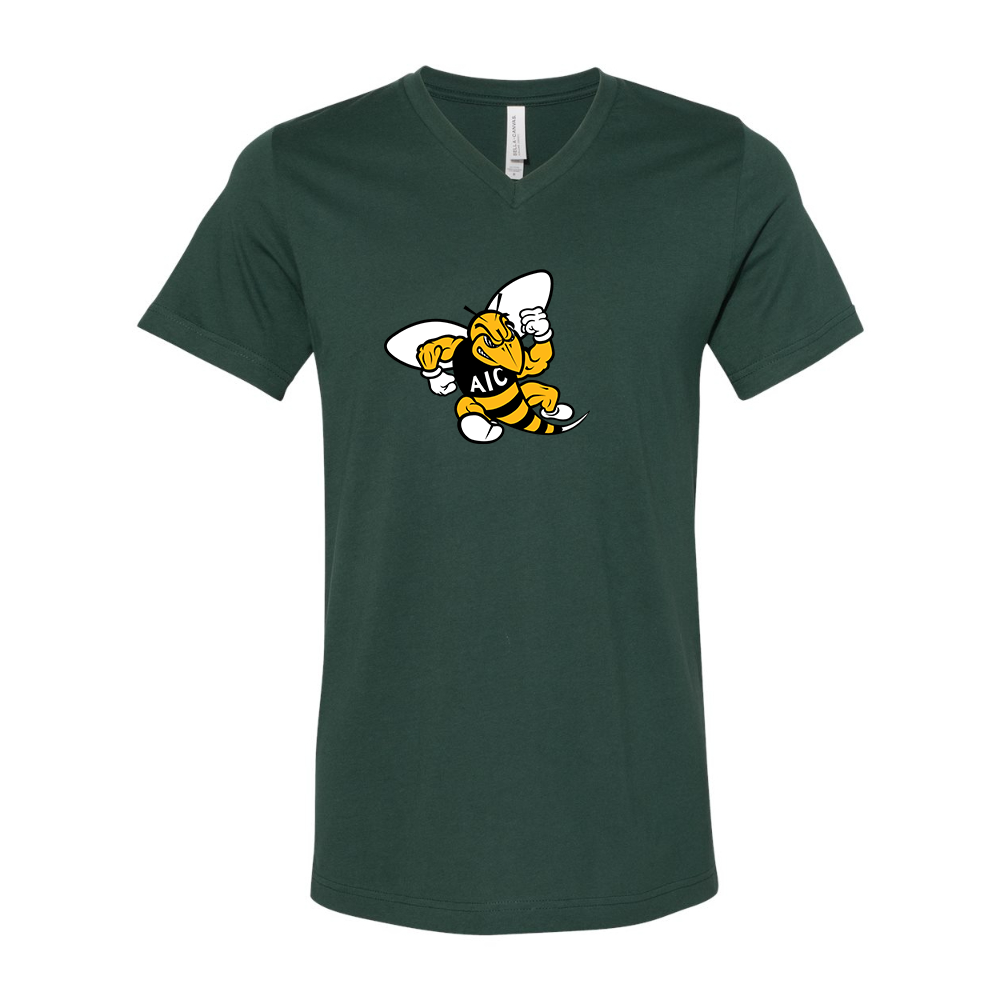 AIC Yellow Jackets BELLA  CANVAS - Jersey V-Neck T-Shirt