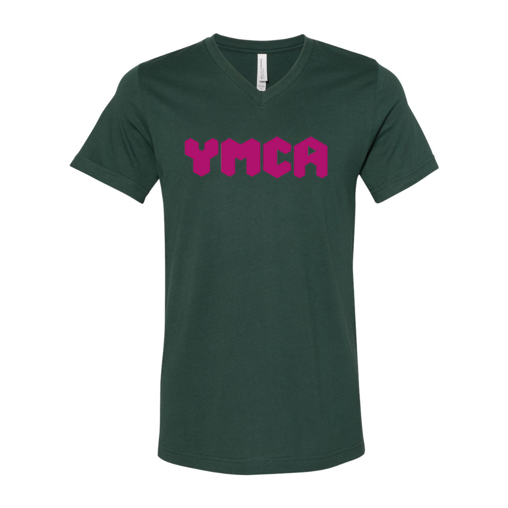 YMCA Mauve  BELLA  CANVAS - Jersey V-Neck T-Shirt