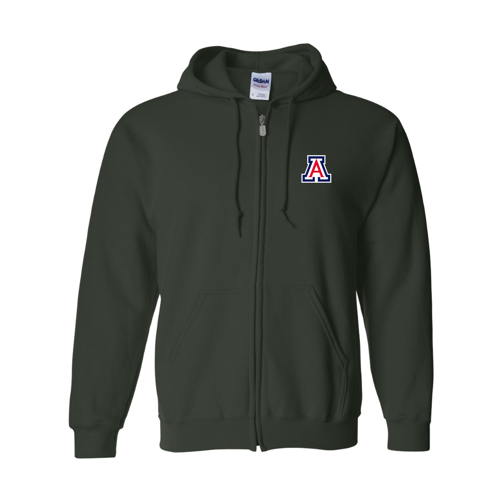 Men's   Arizona Wildcats Gildan  Heavy Blend Full Zip Hooded Sweatshirt