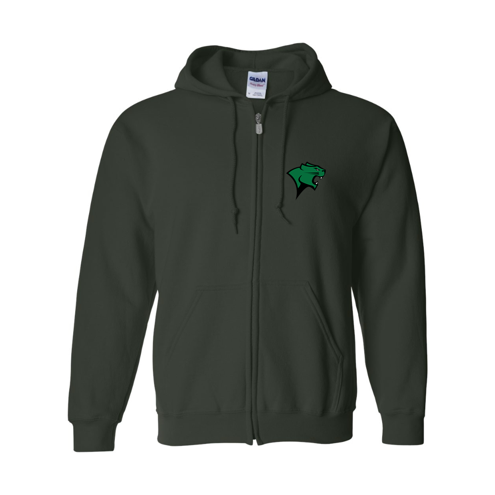 Men's Chicago State Cougars  Gildan  Heavy Blend Full Zip Hooded Sweatshirt