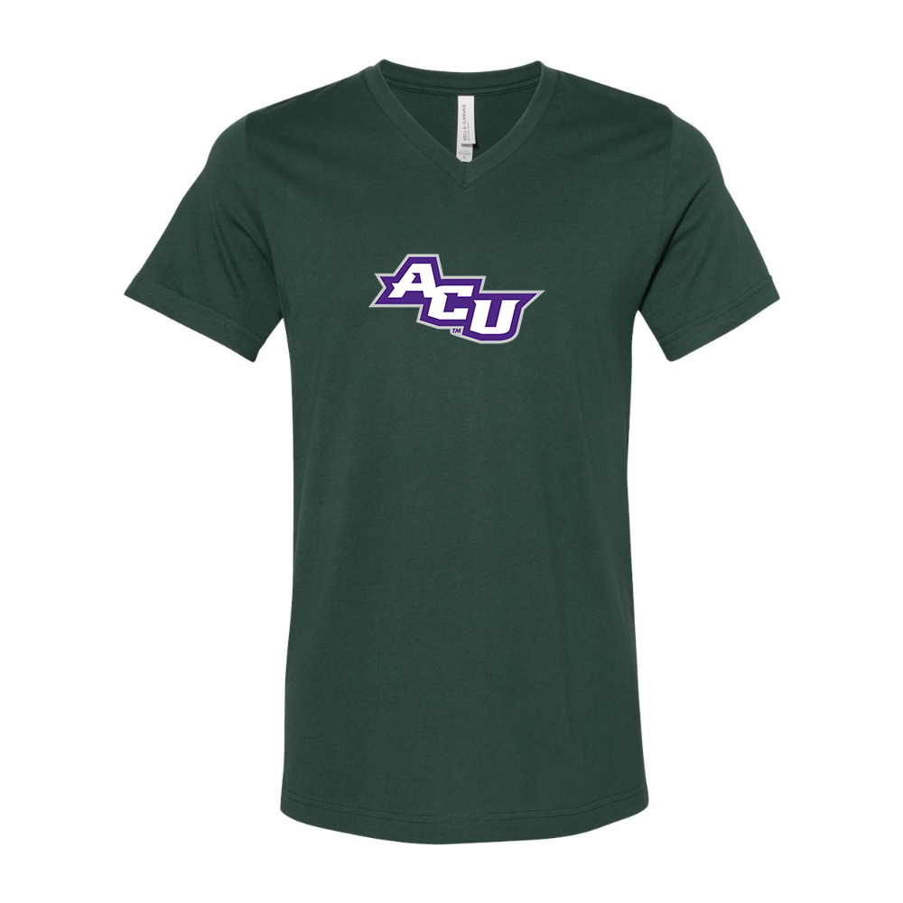 Abilene Christian Wildcats  BELLA  CANVAS - Jersey V-Neck T-Shirt