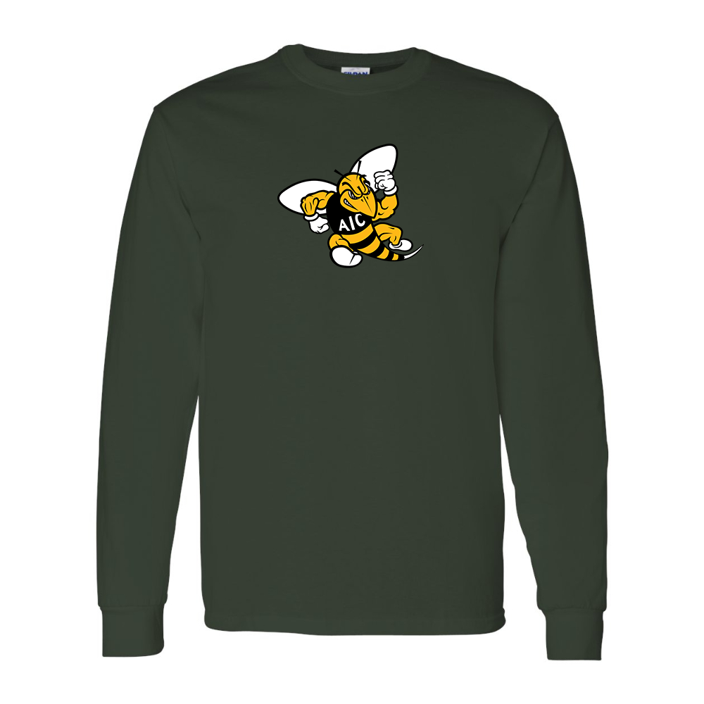 Men's AIC Yellow Jackets  Gildan Heavy Cotton Long Sleeve T-Shirt