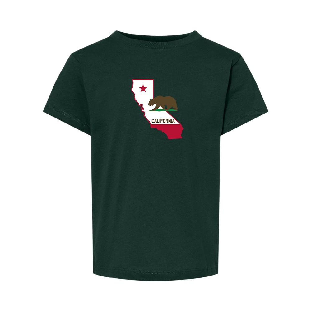 California Bear Map BELLA  CANVAS Toddler Jersey Tee