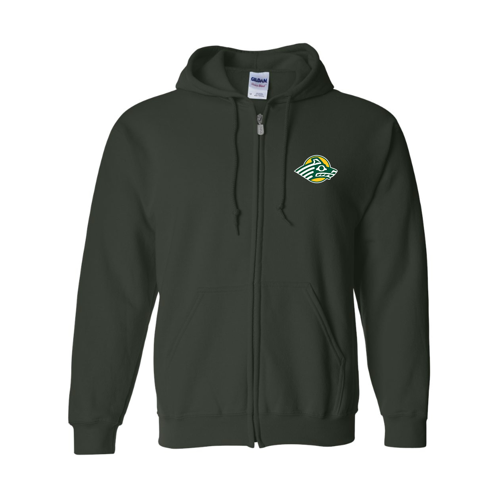 Men's Alaska Anchorage Seawolves  Gildan  Heavy Blend Full Zip Hooded Sweatshirt