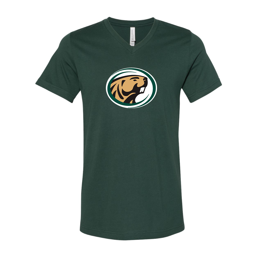 Bemidji State Beavers BELLA  CANVAS - Jersey V-Neck T-Shirt