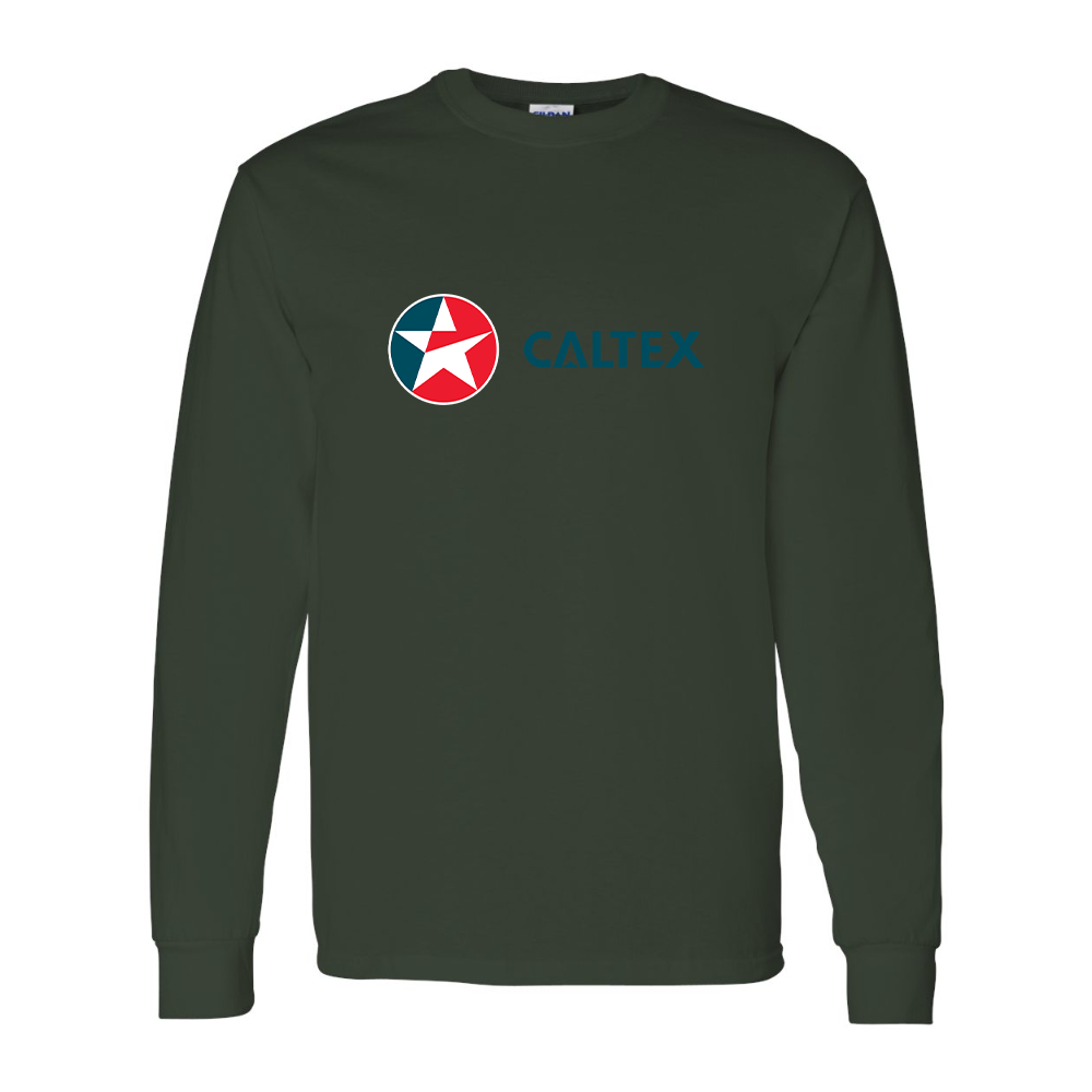 Men's  Caltex Gas Station  Gildan Heavy Cotton Long Sleeve T-Shirt