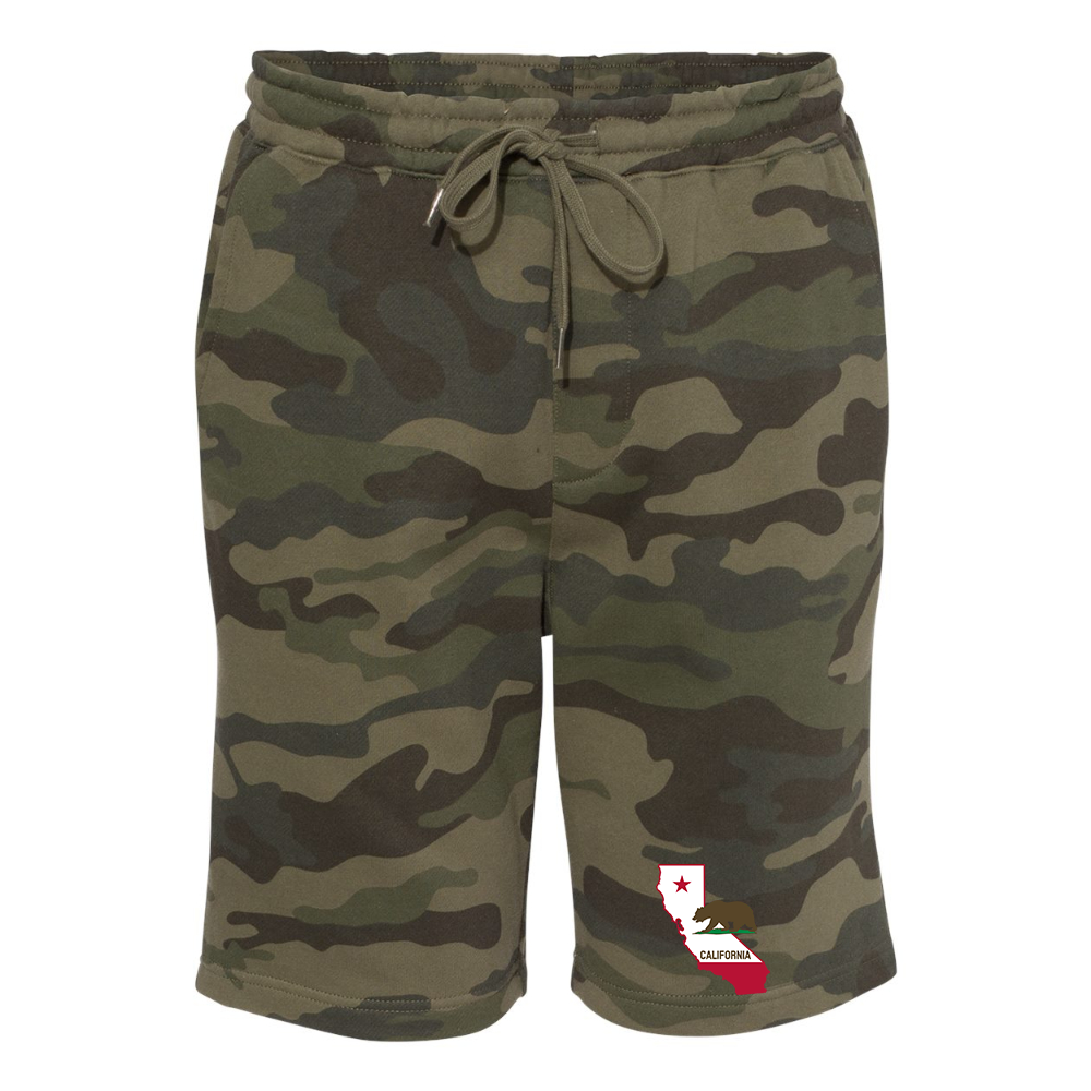 Men's  California Bear Map Independent Trading Co Midweight Fleece Short