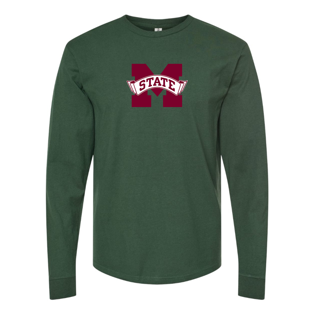 Men's  Mississippi State Bulldogs Logo Cotton Long Sleeve T-Shirt
