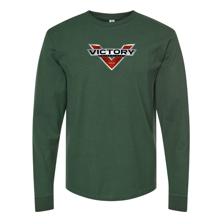 Men's Victory Logo Cotton Long Sleeve T-Shirt