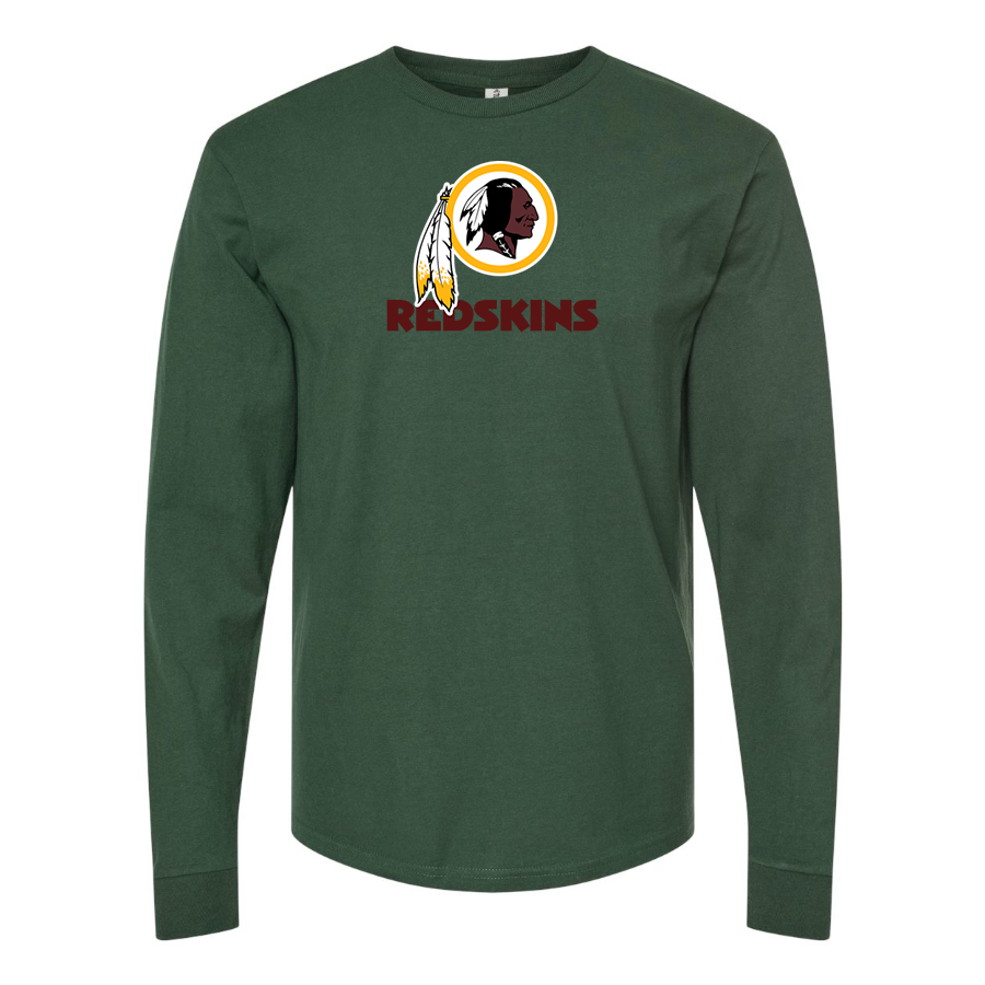 Men's Washington Redskins Logo  Cotton Long Sleeve T-Shirt