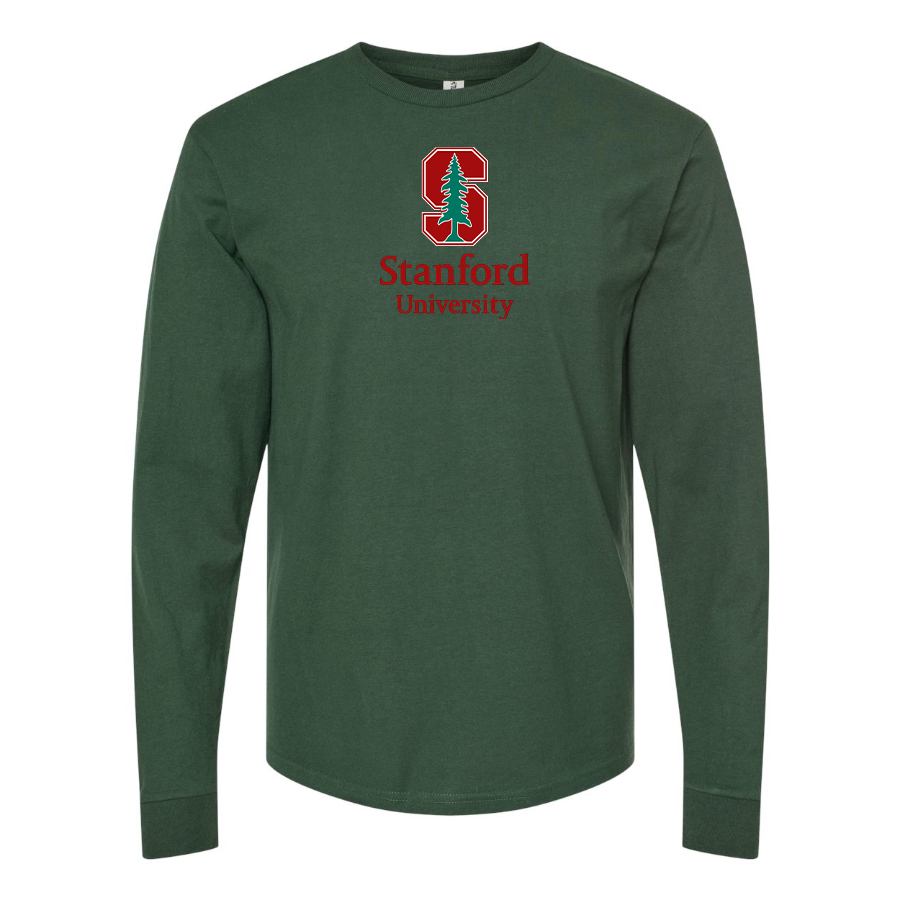 Men's Stanford University Logo  Cotton Long Sleeve T-Shirt