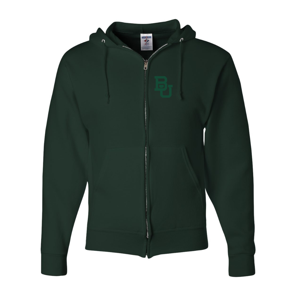 Men's  Baylor Bears JERZEES NuBlend Full-Zip Hooded Sweatshirt