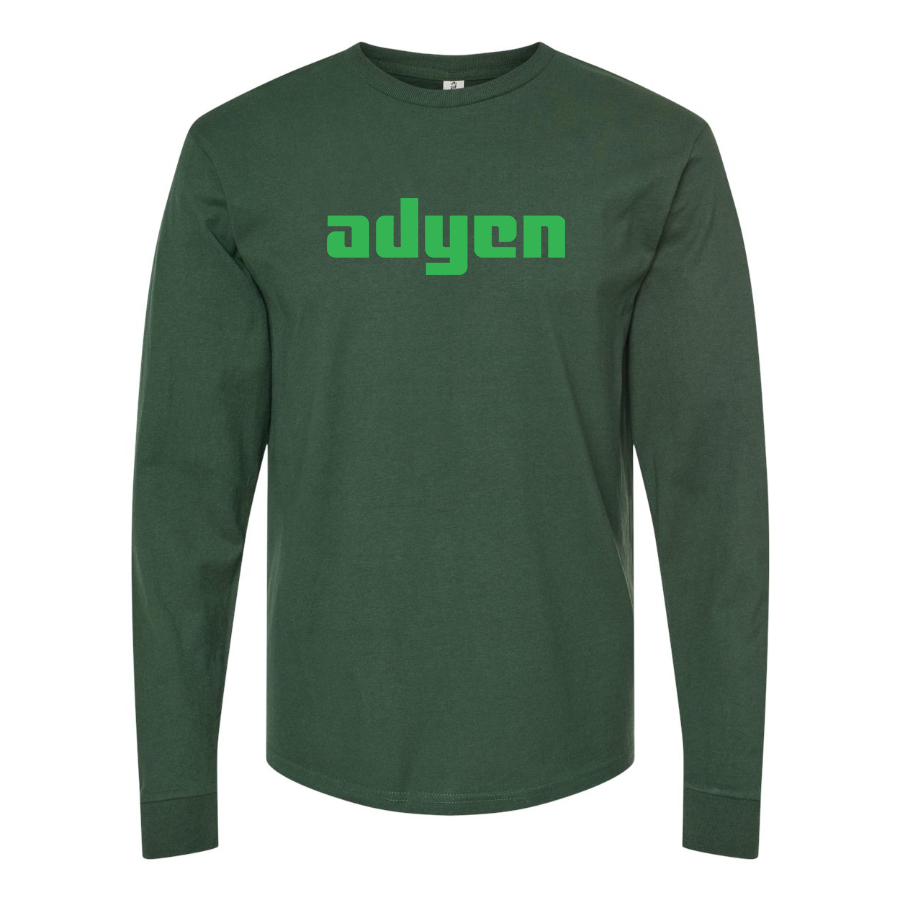 Men's Adyen Logo Cotton Long Sleeve T-Shirt